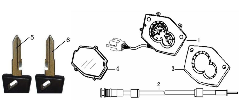Speedometer Generic Xor white 2007 2-stroke 25
