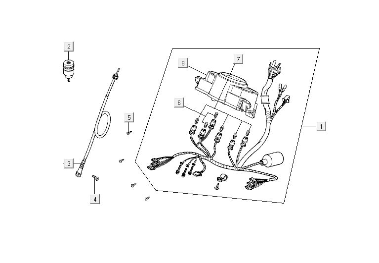 Speedometer Kymco Agility 10' 4-stroke dark grey