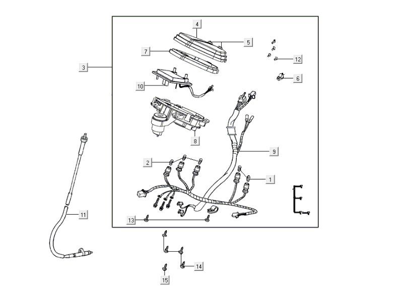 Speedometer Kymco Agility 16'+ 4-stroke injection euro4 matt grey