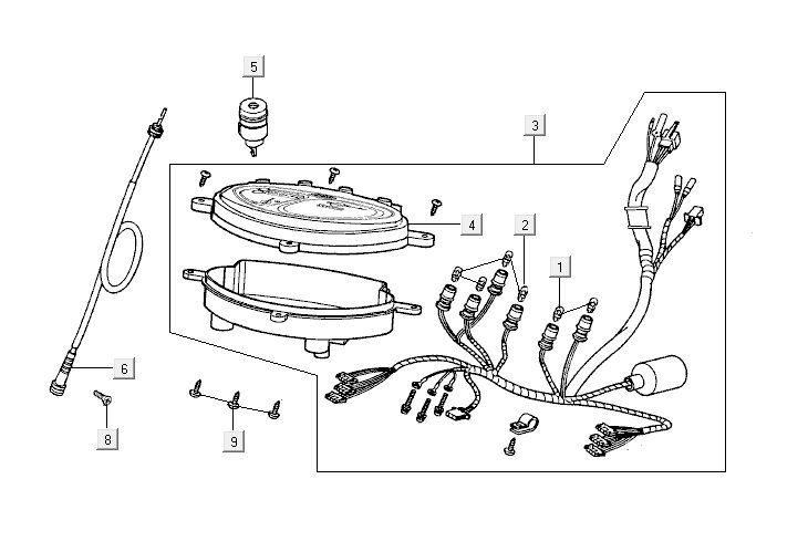 Speedometer Kymco Yup 2t ac black gloss