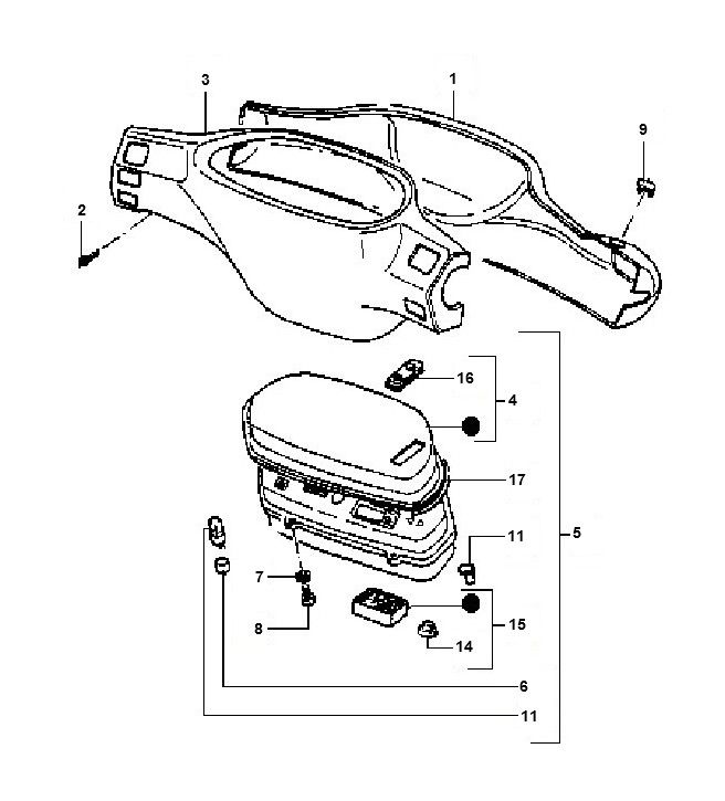 Speedometer Piaggio Typhoon 98-2005 2-stroke