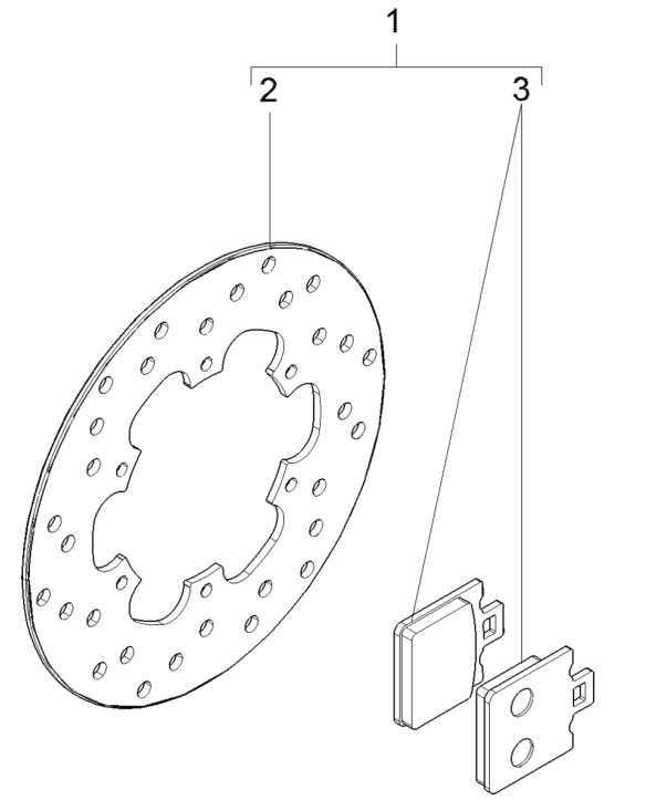 Vespa GTS 125 4T E5 ABS 2021 brake kit (EMEA)