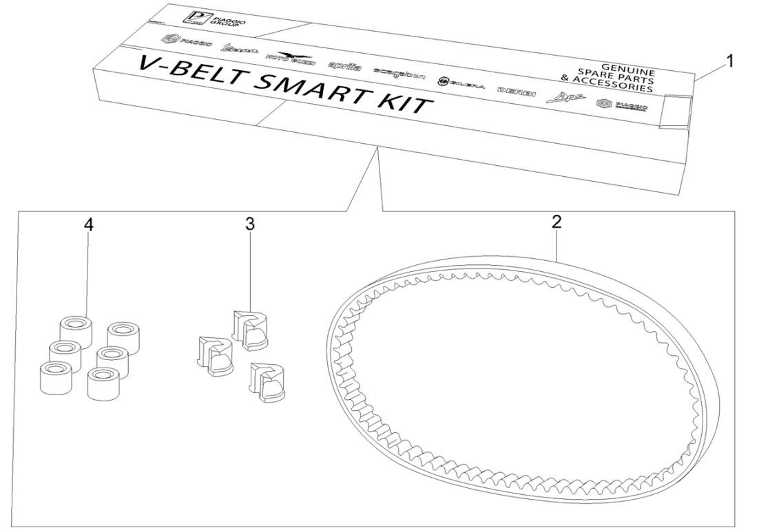 Kit Transmission Vespa Sprint 125 4T 3V IE ABS