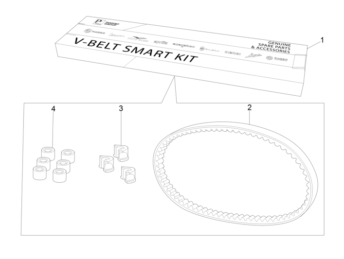 Transmission kit Piaggio NRG Power DD 2007-2017