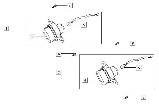 Flashing Light Kymco MXU 500
