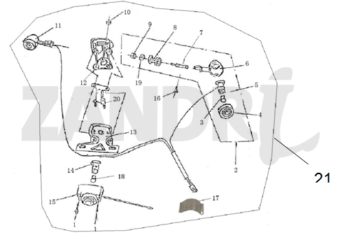 Rear Blinker BTC Grande Retro GT1 white black