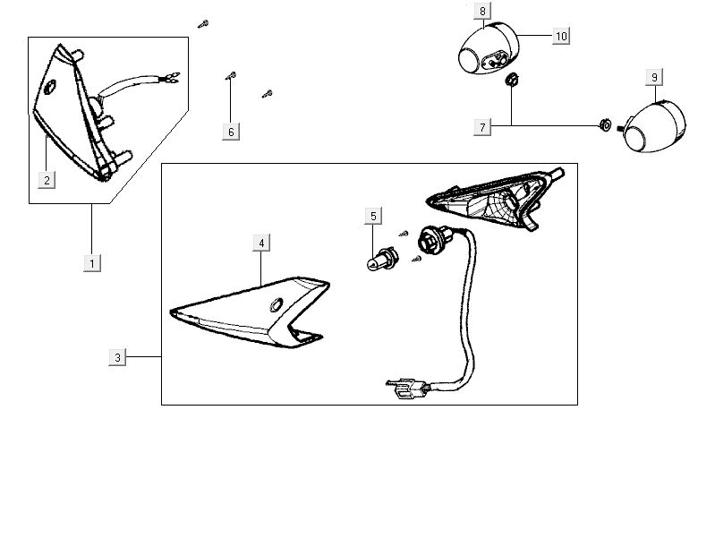 Indicator light Kymco Delivery 4-stroke white