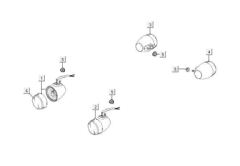 Turn signal lights Kymco Agility 10' 4-stroke sporty blue