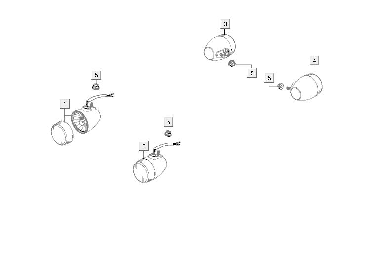 Turn signal lights Kymco Agility 12' 4-stroke sporty blue