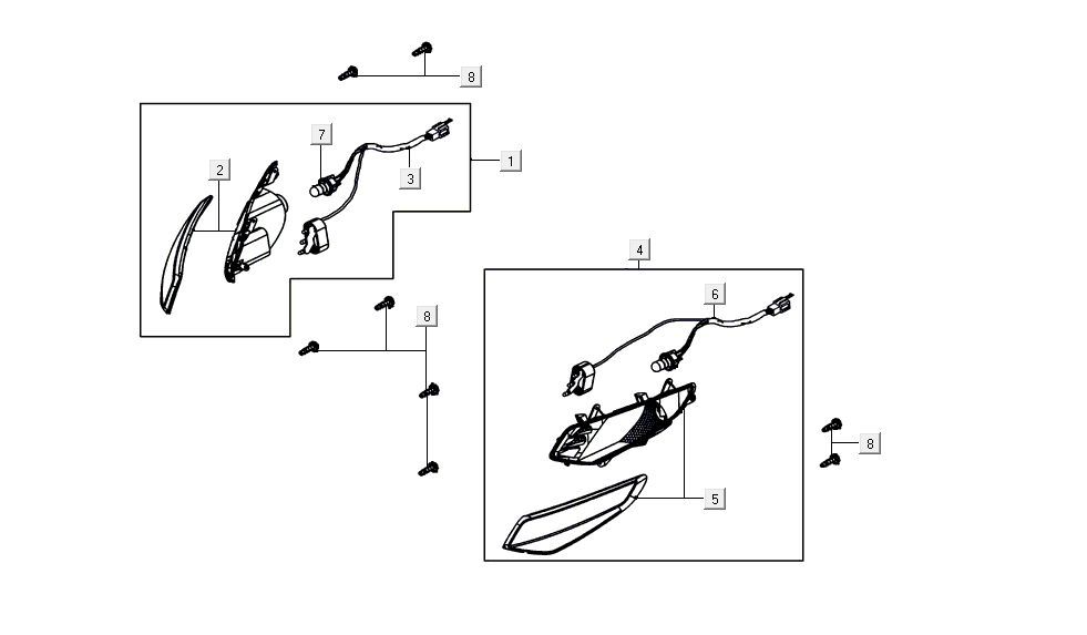 Indicator light Kymco Agility 16'+ 4-stroke injection euro4 black