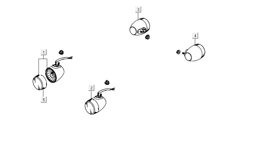 Turn signal lights Kymco Carry 4-stroke white