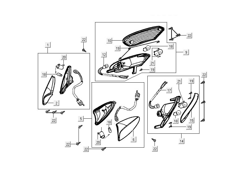 flashing lights Kymco Grand Dink 2-stroke Champagne