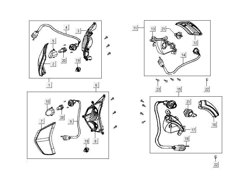 Indicators Kymco Like 4-stroke tecno silver like T T 2015