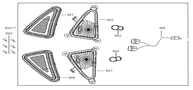 Indicator lights Znen Revival black red