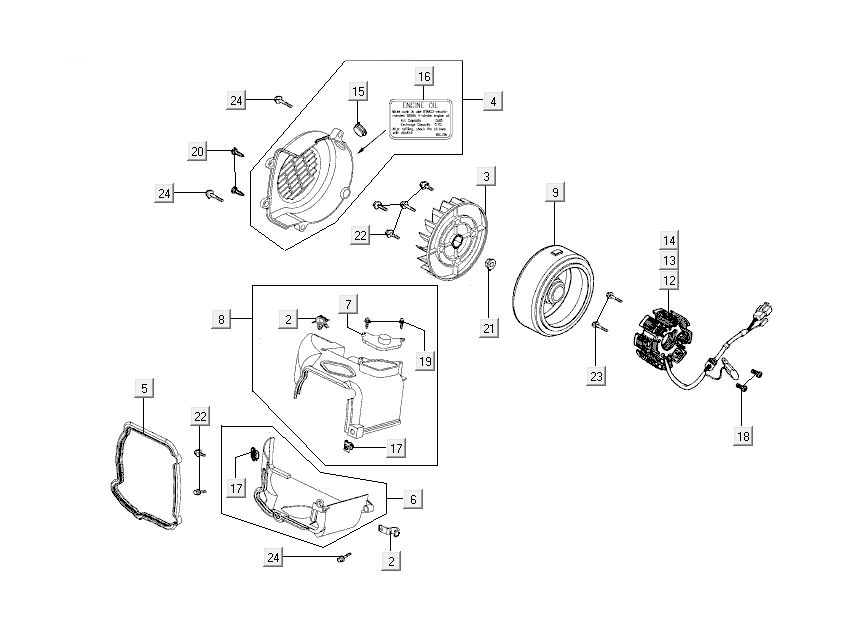 Cooling - Ignition Kymco New Dink 4-stroke gold
