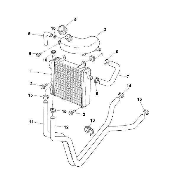 Cooling system Yamaha Aerox 2-stroke