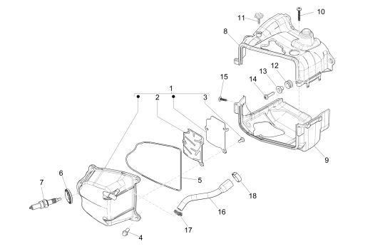 Refrigerator Valve Cover Vespa Primavera 4-stroke 3-valve (euro4 injection jet)