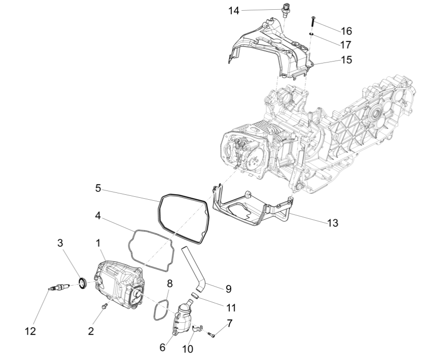 Valve Cover - Spark Plug Vespa Sprint 150 3V IE ABS Euro 3 2015