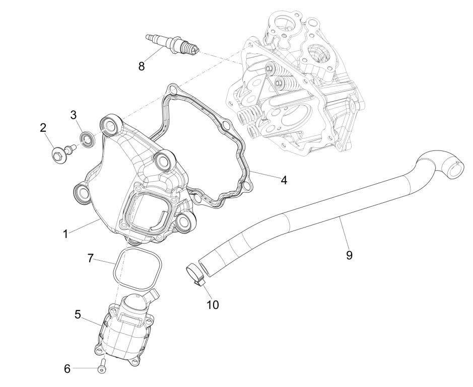 Piaggio MP3 300 ie E4 LT BUSINESS headcover - SPORT NOABS-ABS 2016 - 2018 (EMEA)