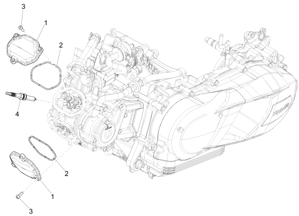 Piaggio Medley 150 4T IE ABS E4 2016-2020 head cover (EMEA)