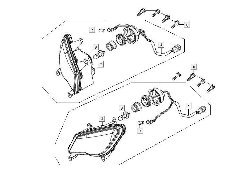 Headlight Kymco MXU 300R