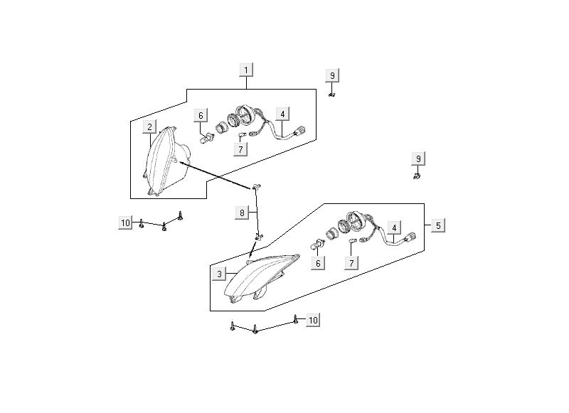 Headlight Kymco MXU 50