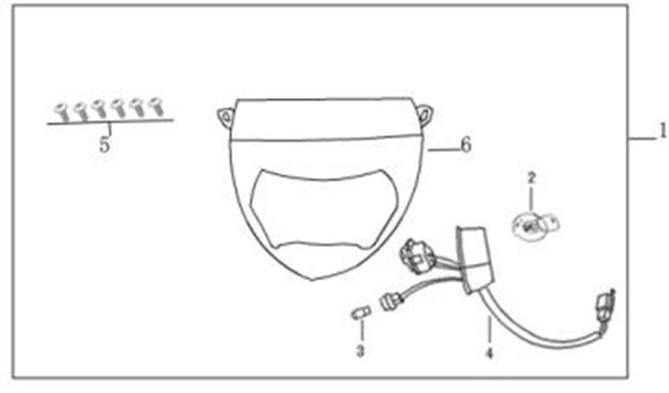Headlight AGM SP50 black