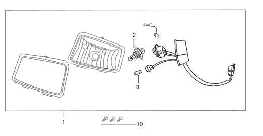 Headlight AGM VX50s dark blue