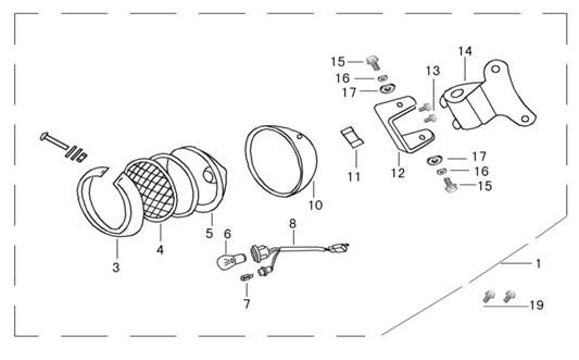 Headlight Edwards Tomorrow Legend red