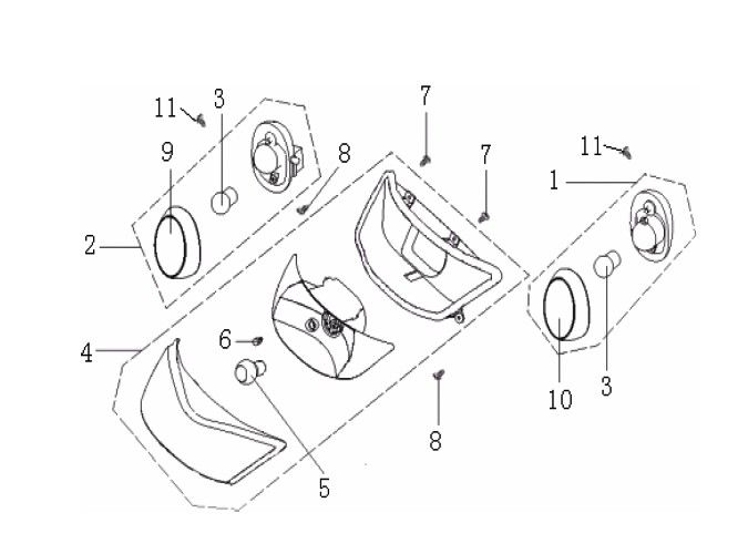 Headlight Generic Cracker red 2009 2-stroke