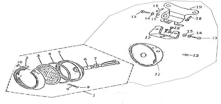 Headlight Iva Roma 125cc