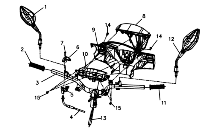 KPL headlight. Sym Symphony ST E3 White (WH-006)