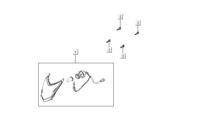 Headlight Kymco Agility 10' 4-stroke white silver