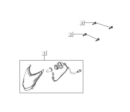 headlight Kymco Agility 12 4-stroke 125 blue