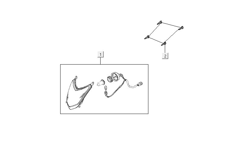 Headlight Kymco Agility Fat 12' 4-stroke black long