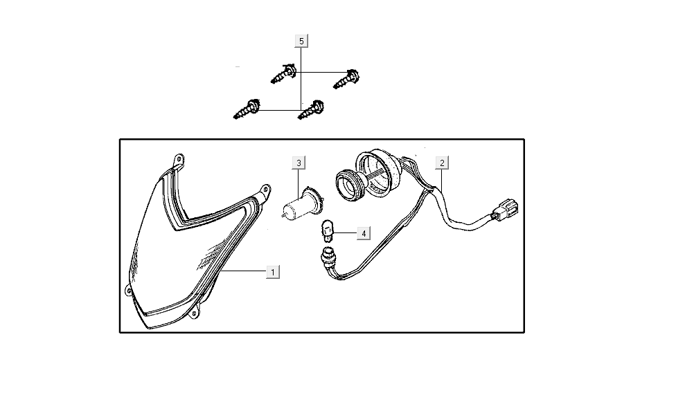 Headlight kymco agility FR 12' 4-stroke euro4 black