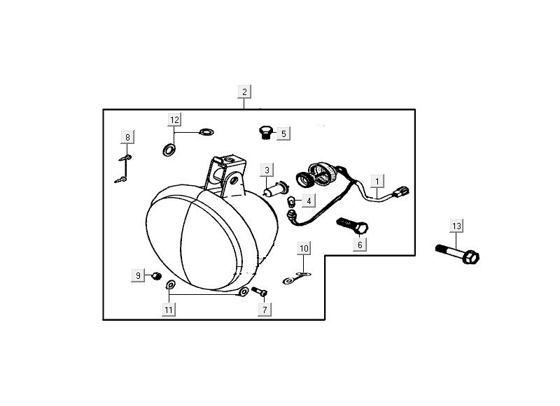 Headlight Kymco Carry 4-stroke injection euro4 white