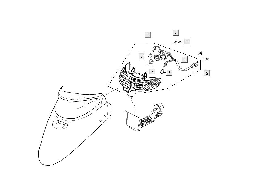 headlight Kymco Dink LC 2-stroke silver