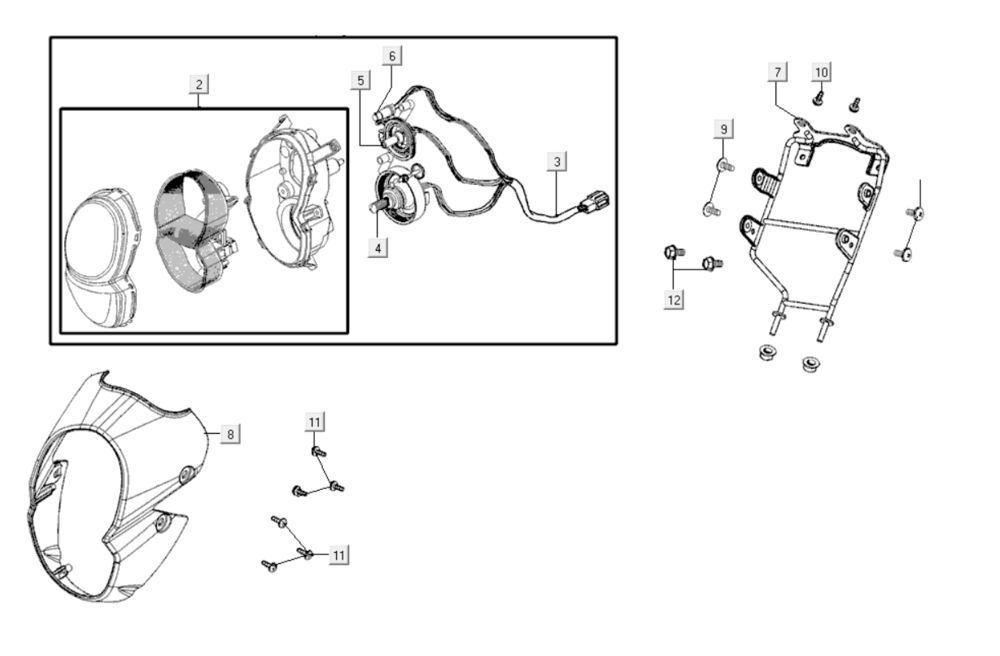 Headlight Kymco K-Pipe 125cc