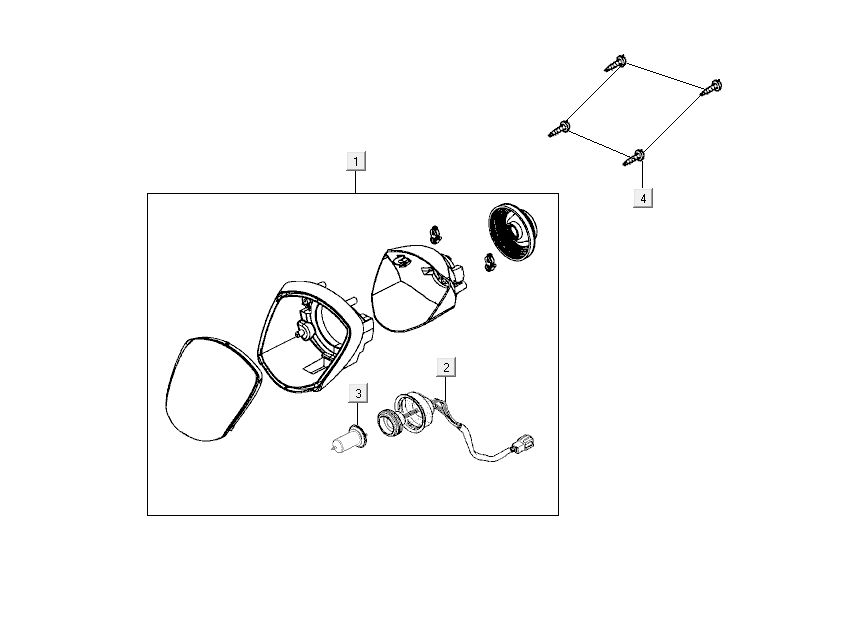 Headlight Kymco Like 4-stroke tecno silver like T T 2015