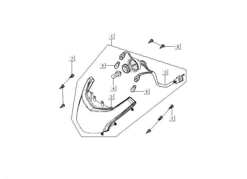 Headlight Kymco New Dink 4-stroke white