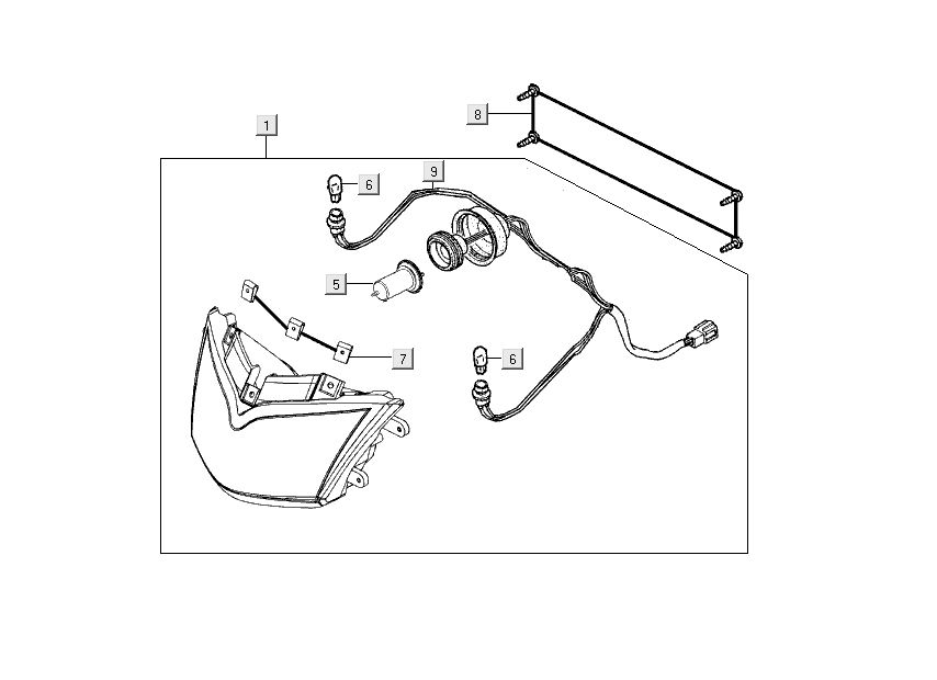 Headlight Kymco People S 4-stroke Titanium