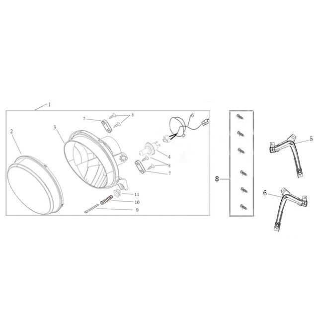 Headlight /led strips Agm Veterano