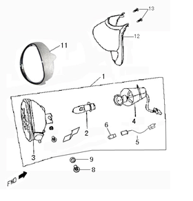 Headlight Pronto San Remo matt anthracite