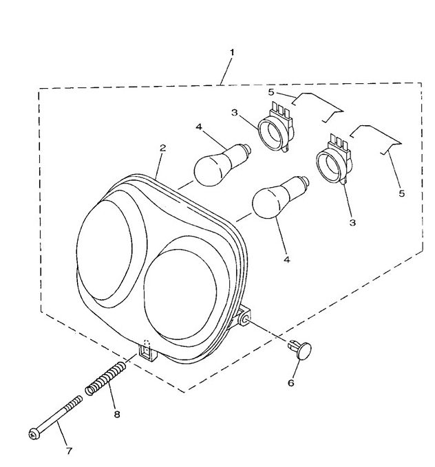 Yamaha Neo's 2-stroke headlight (2003 to 2008)