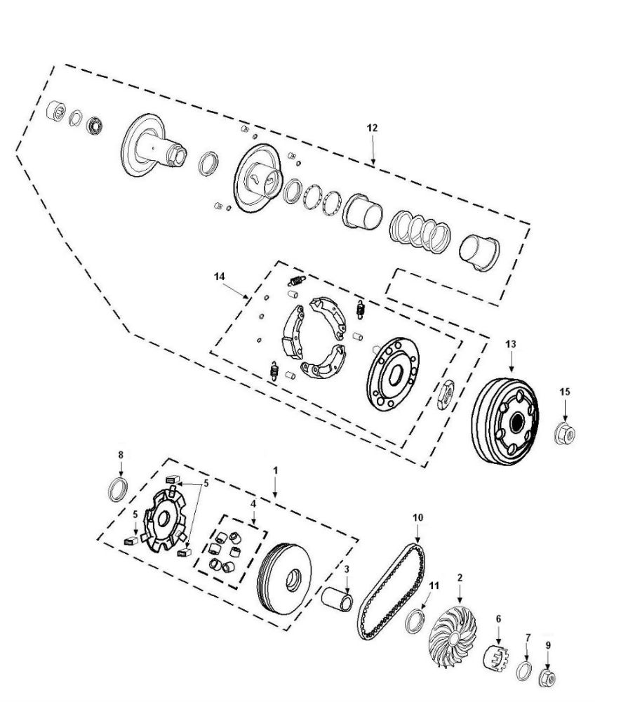Clutch Variator Peugeot Tweet 4-stroke