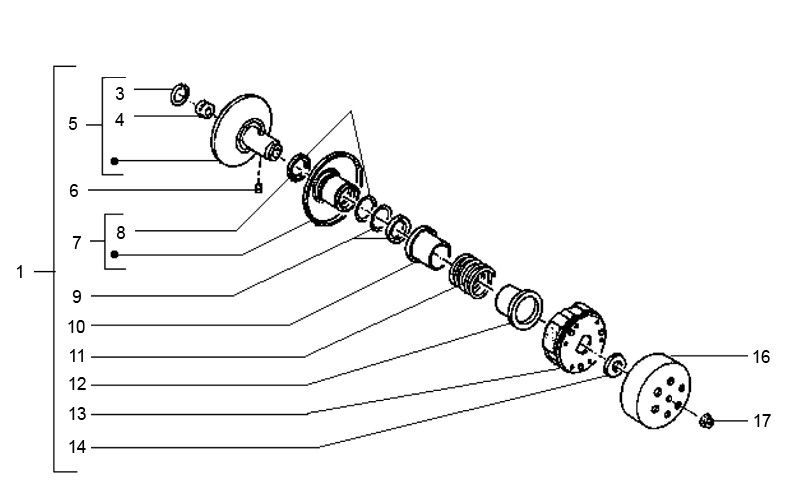 Clutch Gilera Runner 98-2005 2-stroke