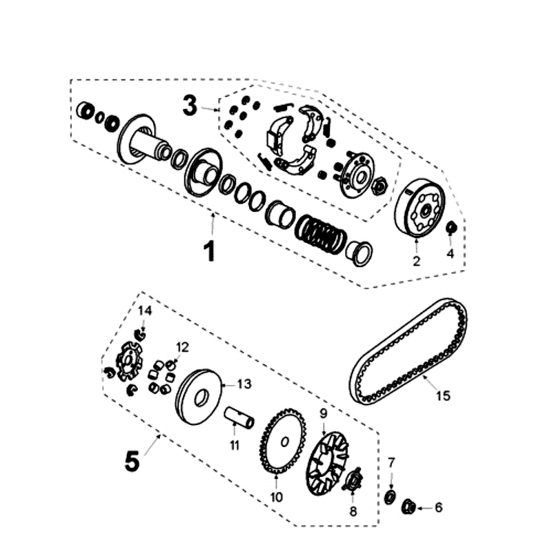 Clutch Peugeot Kisbee RS White