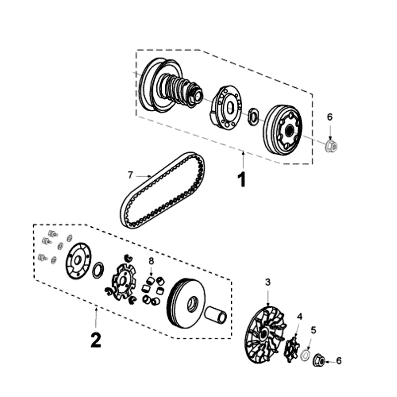 Clutch Peugeot New Vivacity 2-stroke Dark Blue