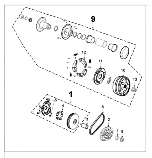 Koppeling Peugeot Tweet 125 E3 2010-2013